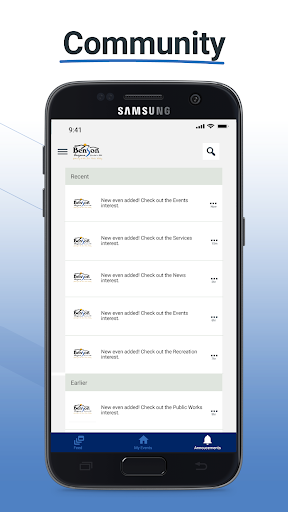 Android application My Benson screenshort