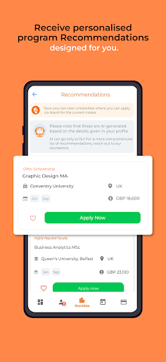 Azent App - Study Abroad Screen 3