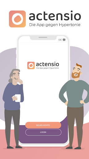 Android application actensio: Bluthochdruck-App screenshort