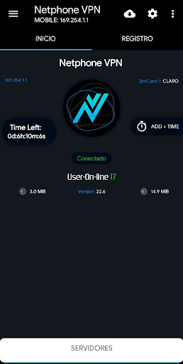 Android application Netphone VPN screenshort