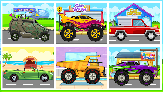 Car Wash & Race Games for Kids