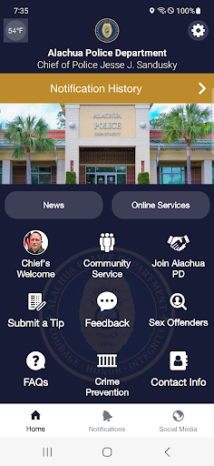 Android application Alachua Police Department screenshort