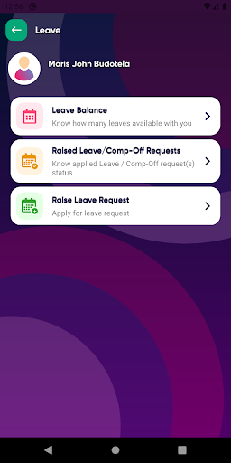 JKCI Employee App Screen 3