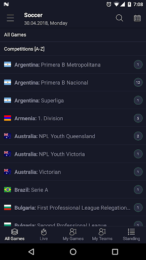 Hotscore - Live Score Screenshot 1 - AppWisp.com