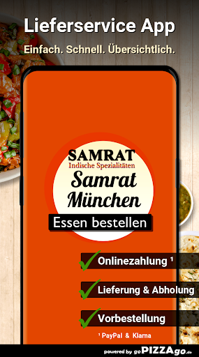 Android application Samrat Indisches Restaurant Mü screenshort