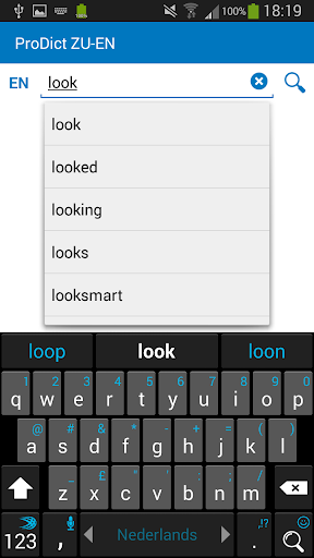Android application Zulu English dictionary screenshort