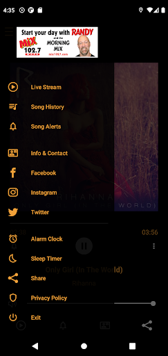 The Mix 102.7 WCPZ App! Screen 3