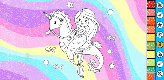 Mermaid coloring for adult