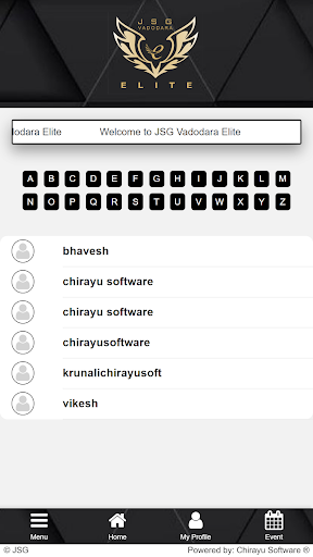 Android application JSG Vadodara Elite screenshort