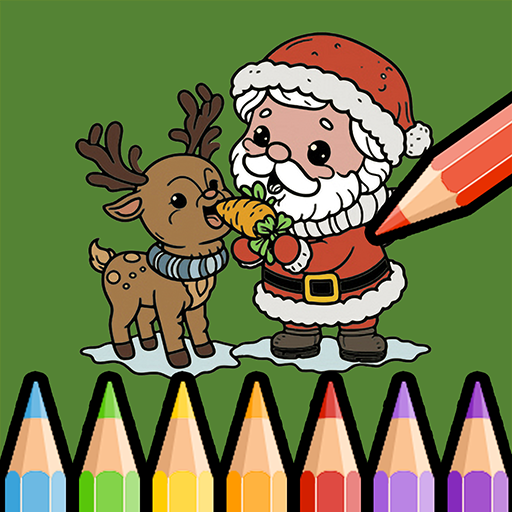 Santa Coloring Book Logo