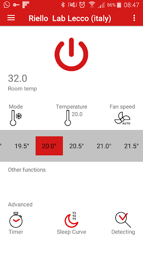 Android application RiCLOUD AC screenshort