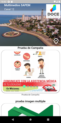 Android application Marandu conectándonos screenshort