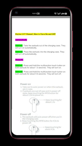 Haylou GT 7 Guide Screen 3