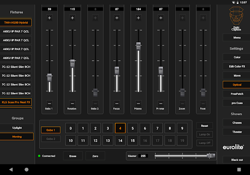 Light Captain - DMX Controller Screen 3