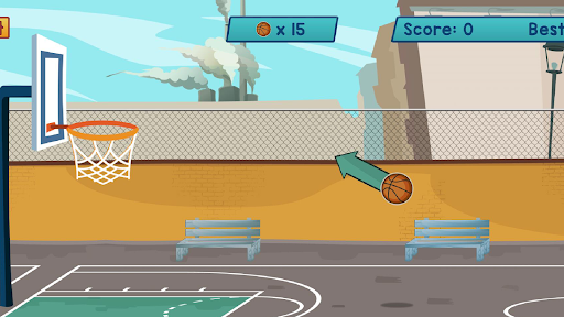 Android application Crazy Basket Shooter screenshort