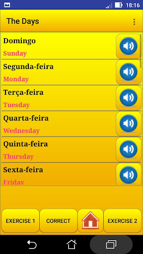 Learning Portuguese language ( Screen 3