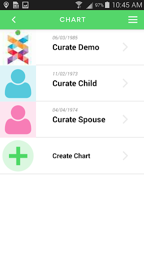 myCuratio Screen 2