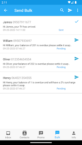 M Messages Screen 2