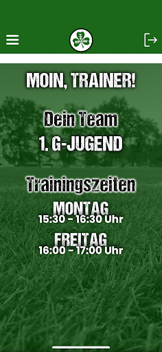 Android application VfR - Trainerportal screenshort