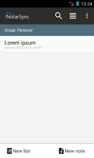 Android application NotarSync - Notepad screenshort