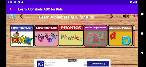 Learn Alphabets ABC for Kids Screen 2