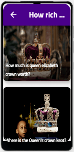 How rich is Queen Elizabeth؟ Screen 3