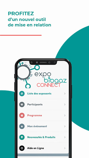 Android application Expobiogaz Connect screenshort