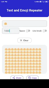 Text, Emoji Repeater