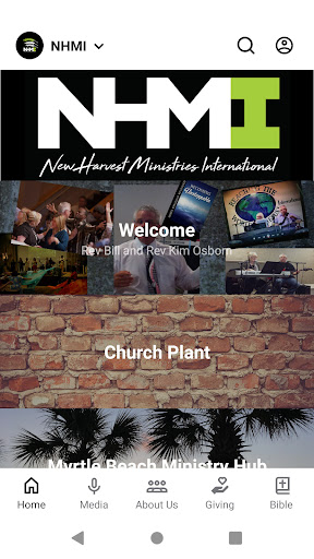 Android application New Harvest Ministries screenshort