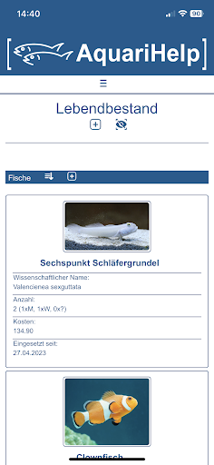 AquariHelp Screen 3