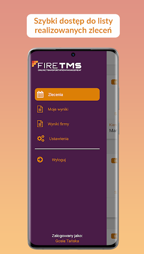 Android application fireTMS Dispo screenshort