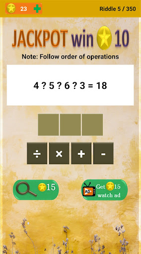 Android application Math Puzzles Cool Way to Learn screenshort