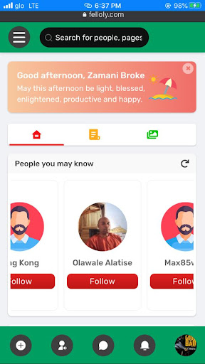 Android application Felloly screenshort