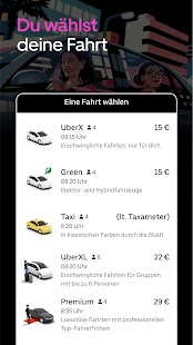 Uber - Eine Fahrt bestellen Screenshot