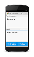 screenshot of Zulu English Translator