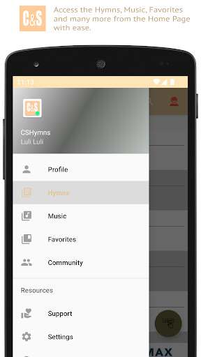 Android application CSHymns Ofe screenshort