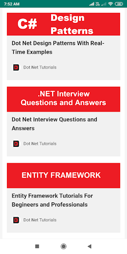 DOT NET TUTORIALS Screen 3