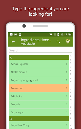 Screenshot of Ingredients & Nutrition Guide