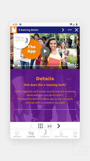 BeYourOwnBoss Education Progra Screen 3