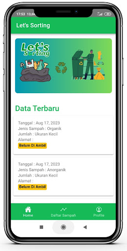 Android application Let's Sorting screenshort
