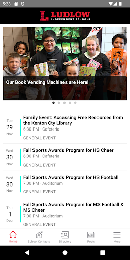 Android application Ludlow Independent Schools screenshort