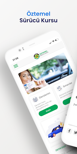Android application Öztemel Sürücü Kursu screenshort