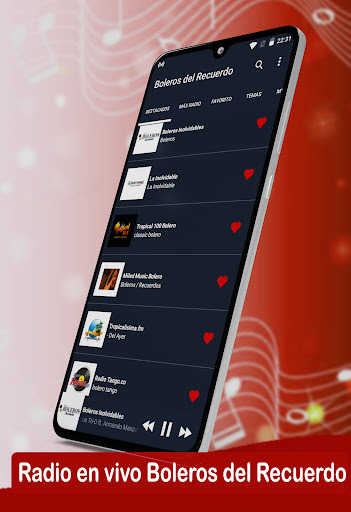 Android application Boleros del Recuerdo screenshort