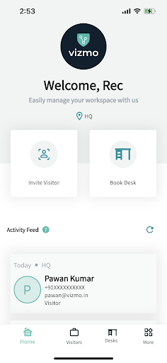 Android application Vizmo Mobile screenshort
