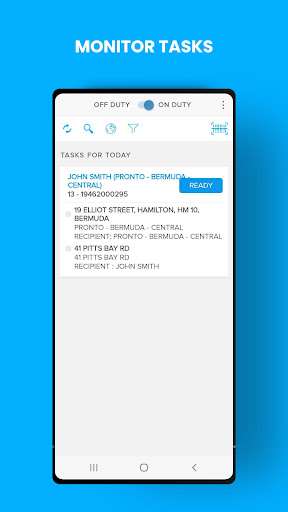 Android application Pronto: Agent screenshort