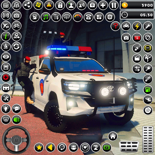 US Police Car Parking Games 3D