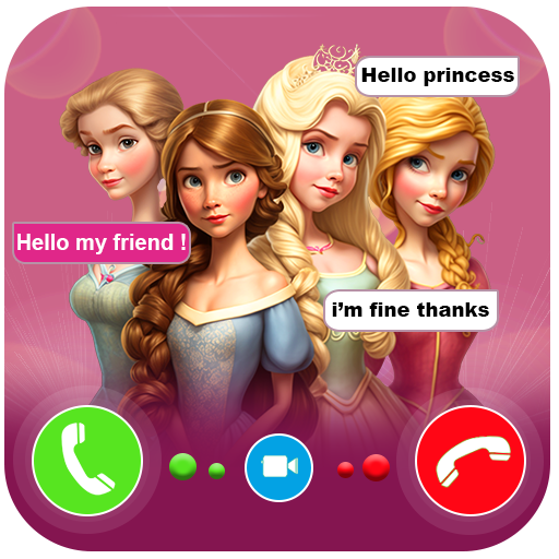 princess fake call & chat logo