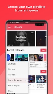 Music app: Stream Captura de tela