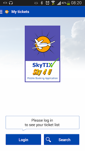 Android application SkyTIX screenshort