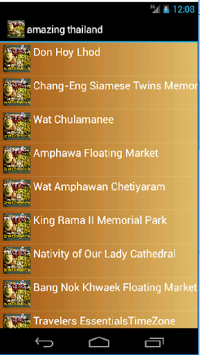 Android application amazingthailand SamutSongkhram screenshort
